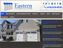 Tablet Screenshot of easternoverheaddoor.com